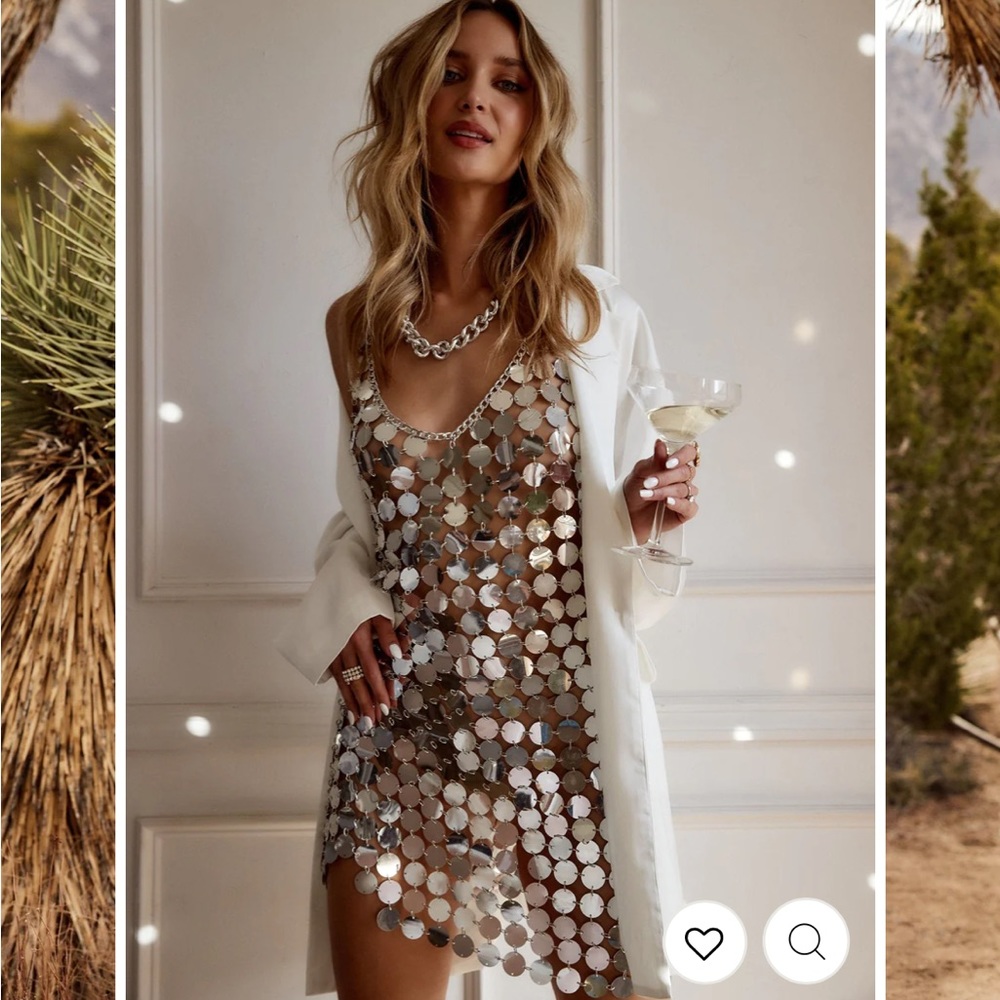 12th Tribe Diana Silver Disco Dress